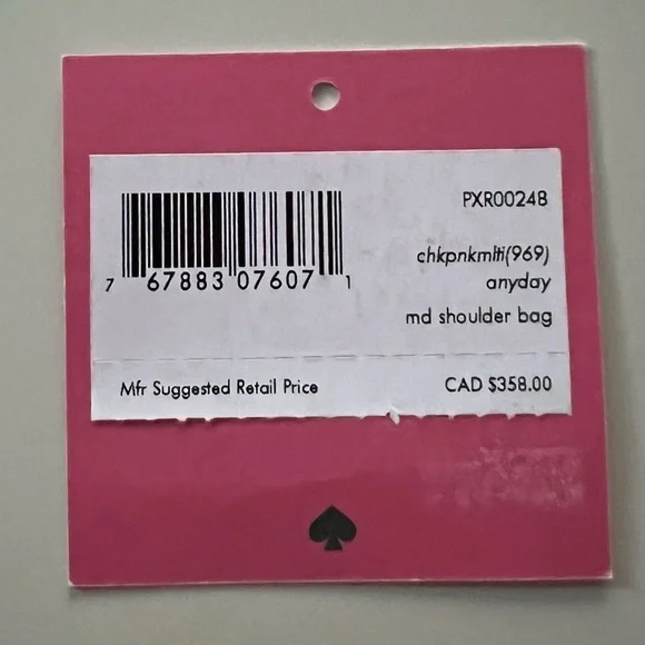 Authentic Kate Spade Medium Anyday Shoulder Crossbody Bag Pink Leather Tote - Picture 7 of 9